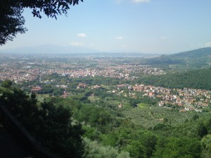 Montecatini Alto looking down on Montecatini Terme 